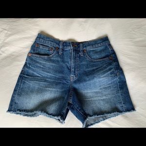 Madewell High-Rise Denim Cutoff Jean Shorts 27”